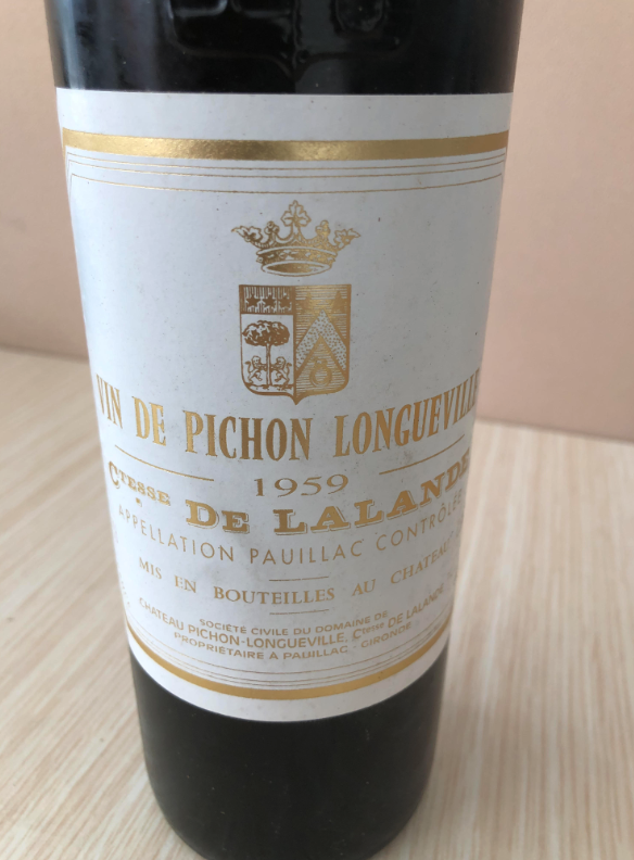 (image for) Vin De Pichon Longueville Lalande 1959